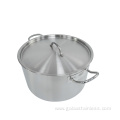 Stainless steel double-ear soup pot with composite bottom